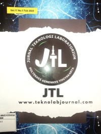 Jurnal Teknologi Laboratorium (JTL): Poltekkes Kemenkes Yogyakarta; Vol.11 No.1 Februari 2022