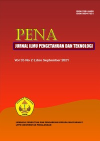 PENA: Jurnal Ilmu Pengetahuan dan Teknologi; Vol.35 No.2 September 2021