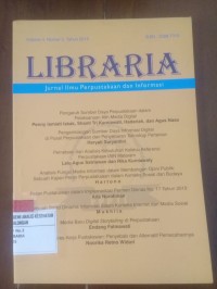 Libraria: Jurnal Ilmu Perpustakaan dan Informasi; Vol.4 No.2 Desember 2015