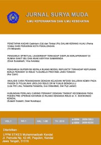 Jurnal Surya Muda: Ilmu Keperawatan dan Ilmu Kesehatan V.1 No.2 Februari 2019