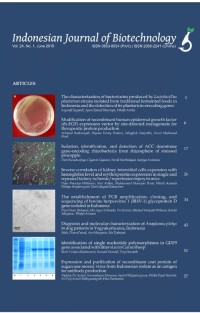 Indonesian Journal of Biotechnology (IJB): Vol.24 No.1 Juni 2019