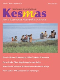 Kesmas: Jurnal Kesehatan Masyarakat Nasional; Vol.7 No.1 Agustus 2012