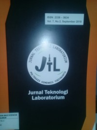 Jurnal Teknologi Laboratorium (JTL): Poltekkes Kemenkes Yogyakarta; Vol.7 No.2 September 2018