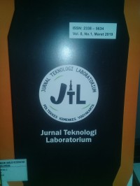 Jurnal Teknologi Laboratorium (JTL): Poltekkes Kemenkes Yogyakarta; Vol.8 No.1 Maret 2019